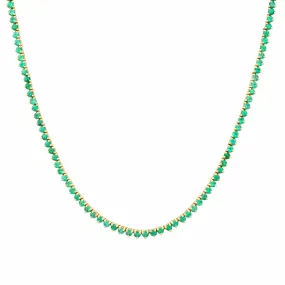 Emerald Tennis Necklace 3-Prong