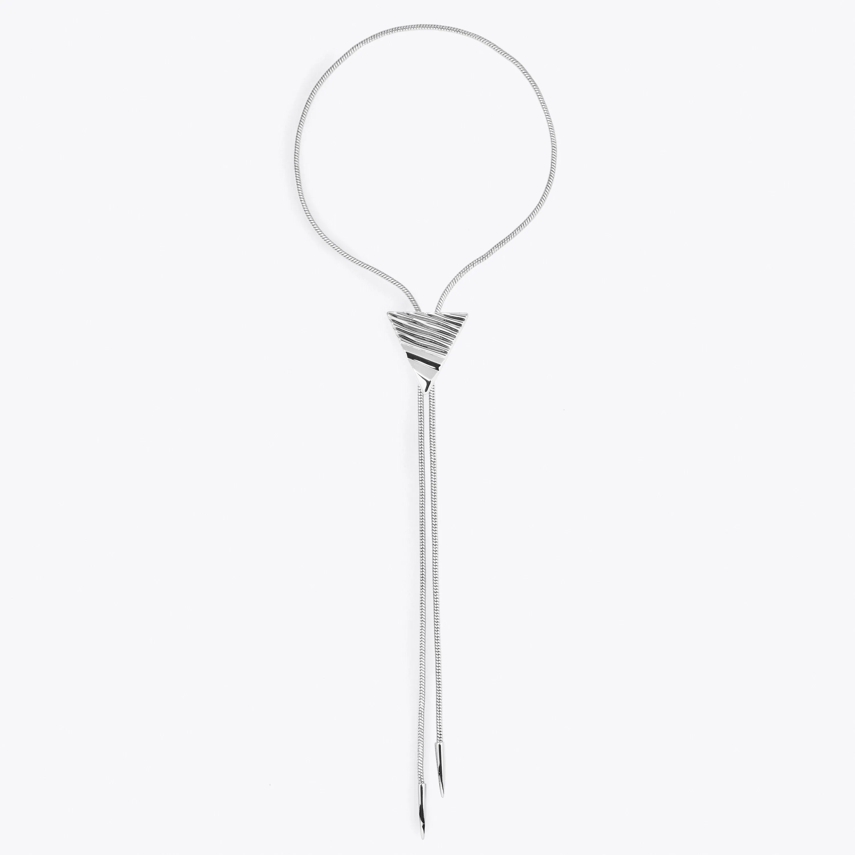 Empire Bolo Tie Necklace - SILVER