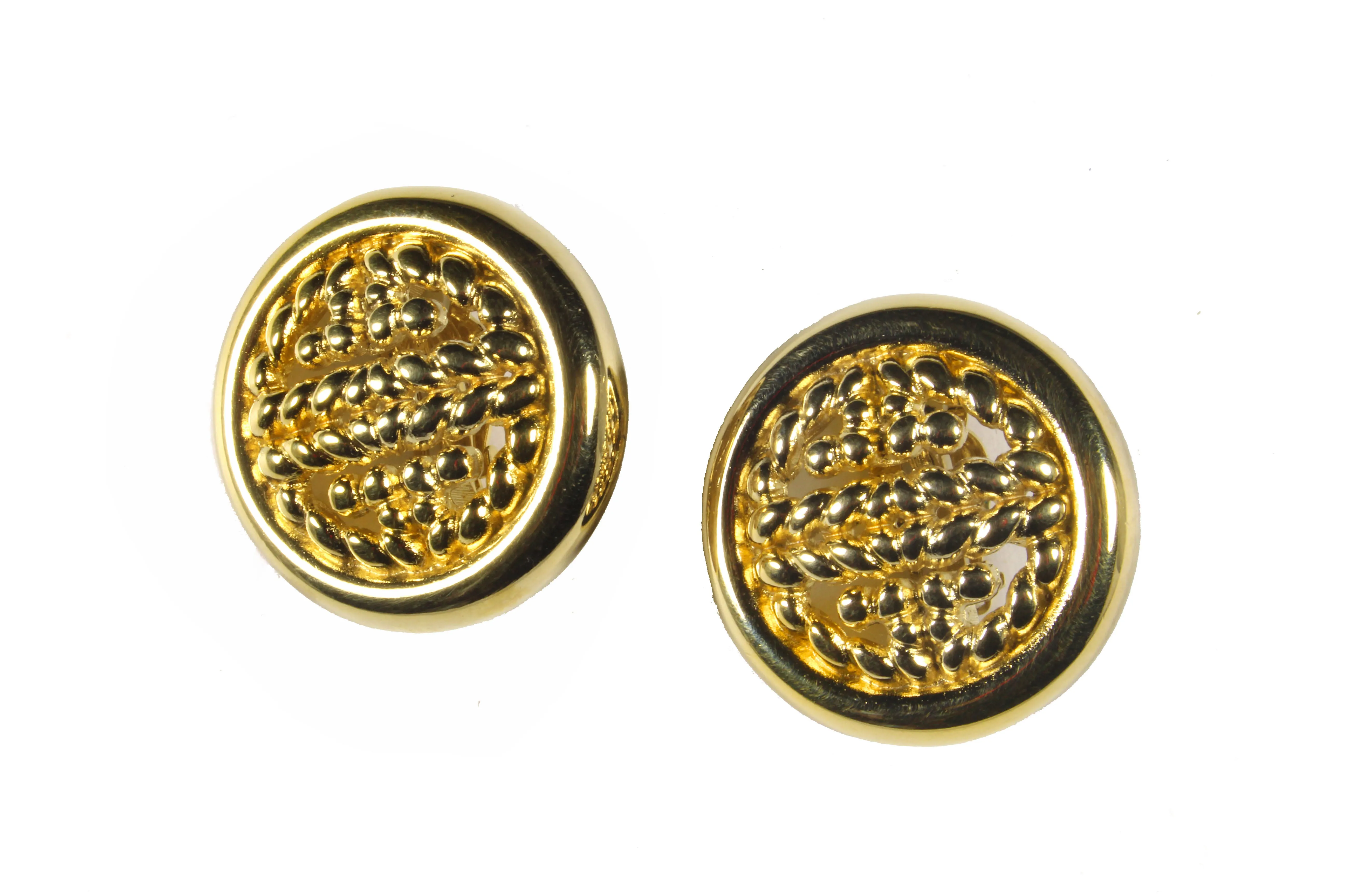 GIVENCHY circular button earrings