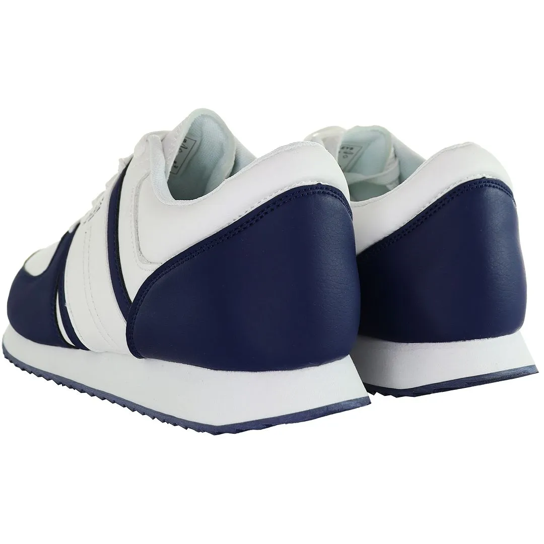 Henleys Renner White/Blue Mens Running Trainers