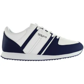 Henleys Renner White/Blue Mens Running Trainers