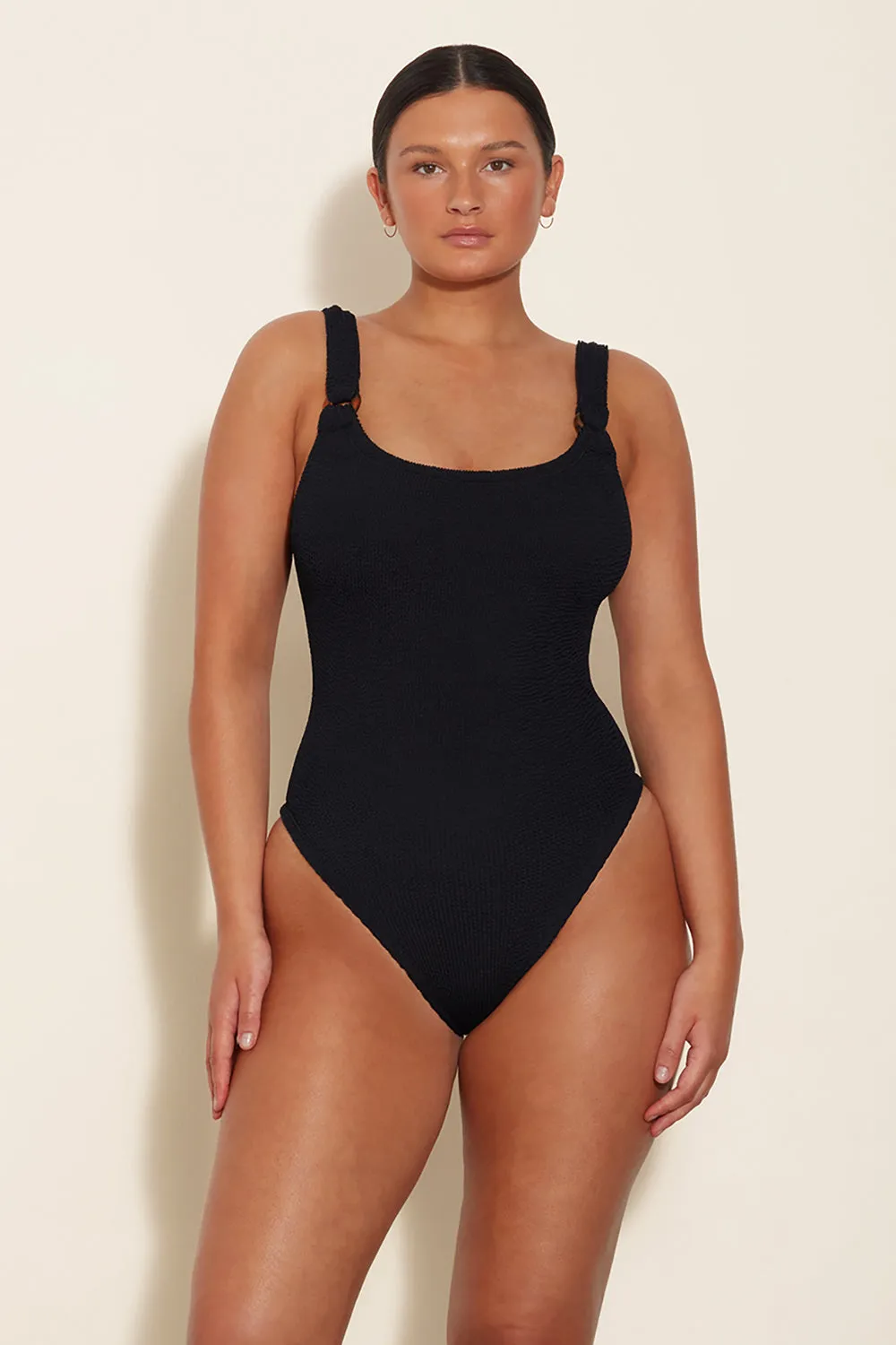 Hunza G Domino One Piece in Black