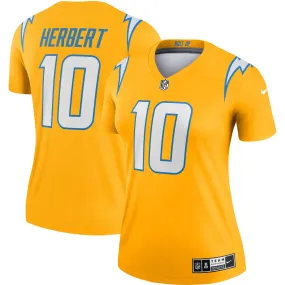 Justin Herbert Los Angeles Chargers Nike Women's Inverted Legend Jersey - Gold