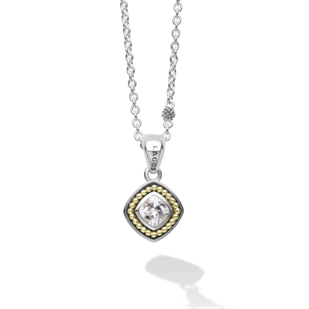 Lagos Caviar Color Gemstone Pendant Necklace