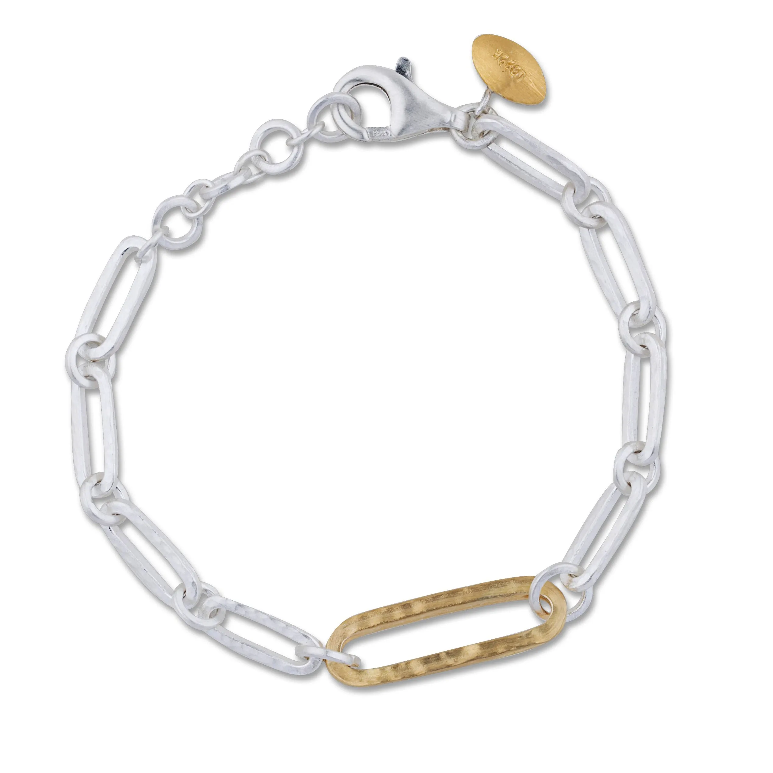 Lika Behar Chill-Link Bracelet Sterling Silver & 22K Gold Toggle 8 CHL22-B-102-SILG-10