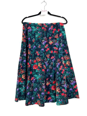 Live: 129 Vintage Floral Corduroy Bias Skirt