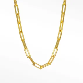 Mama Paperclip Gold Vermeil Necklace 18''