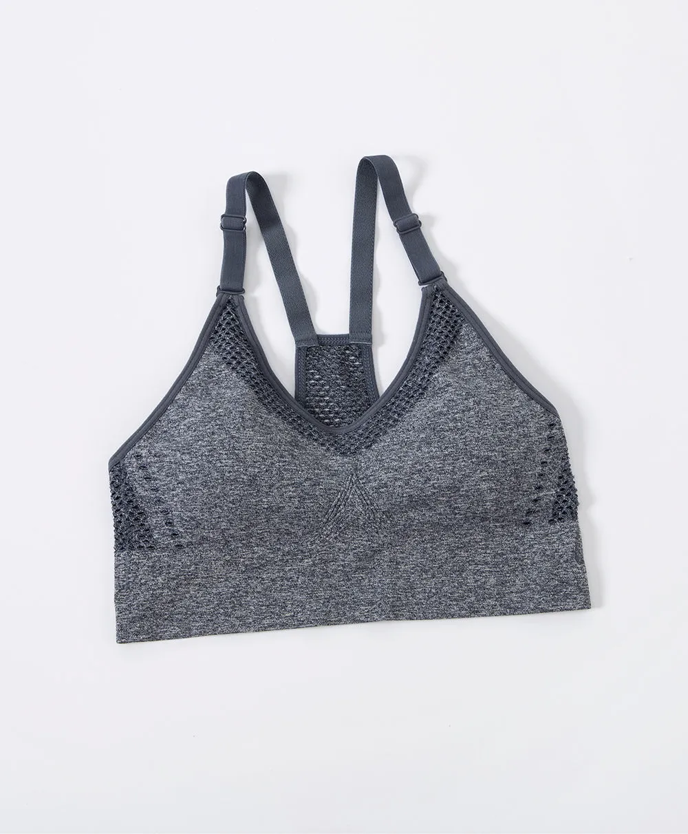 Mesh Melange Seamless Racerback Vest