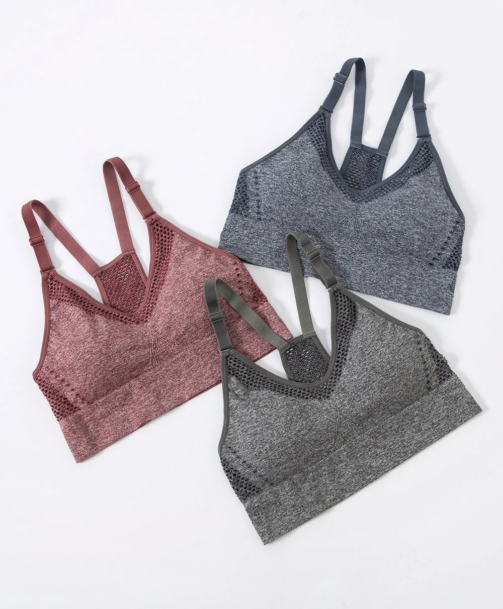 Mesh Melange Seamless Racerback Vest