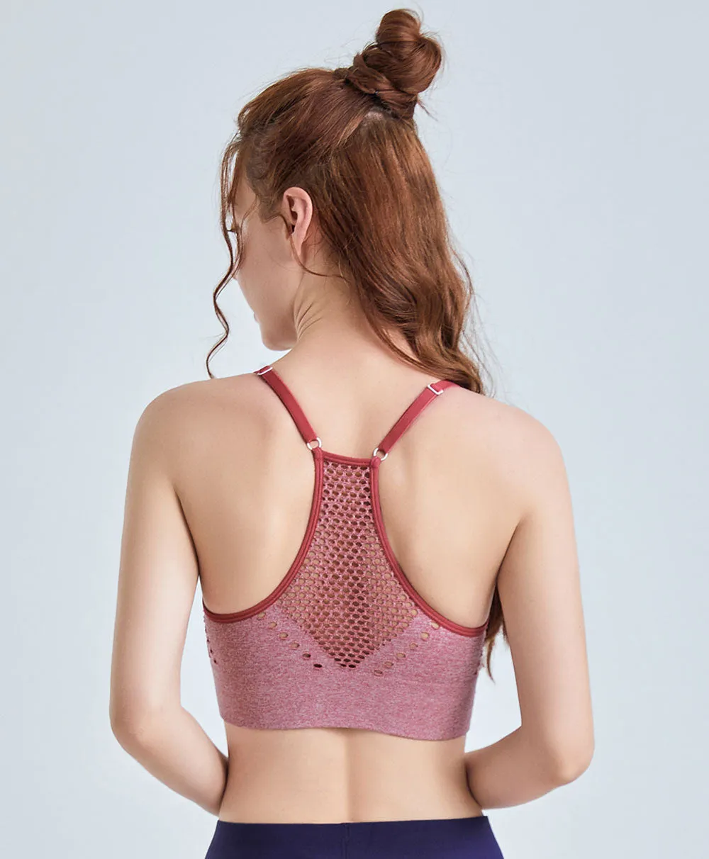 Mesh Melange Seamless Racerback Vest