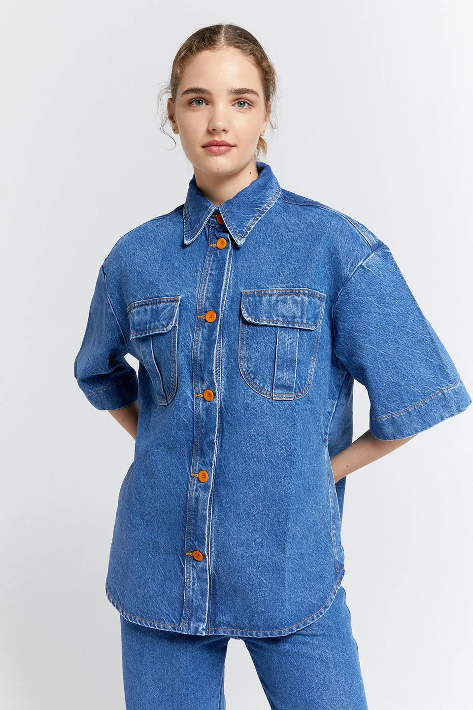 Mod Shirt - Washed Denim