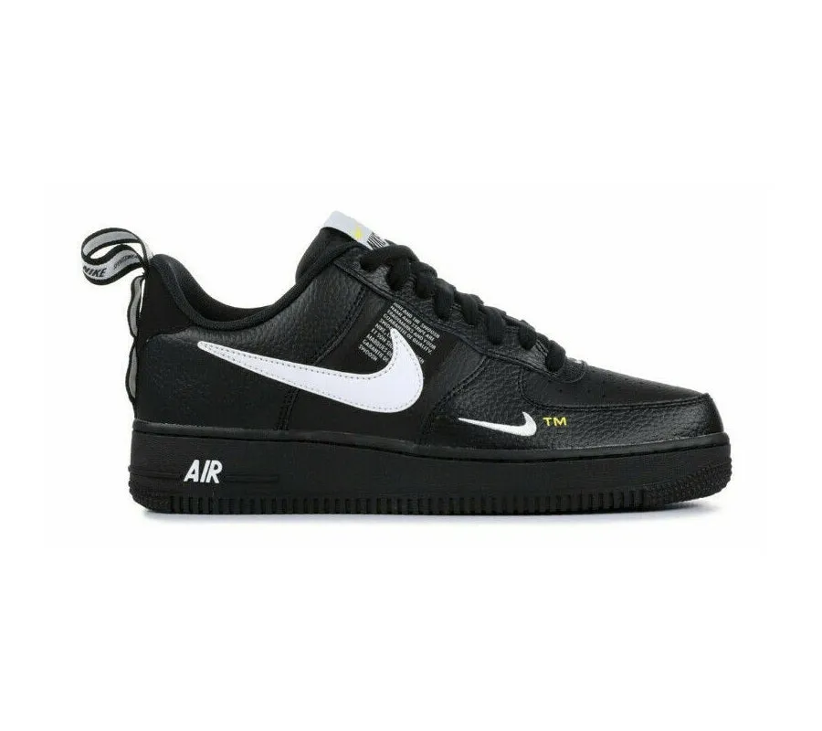 Nike Air Force 1 LV8 Utility GS Black White Yellow AR1708 001