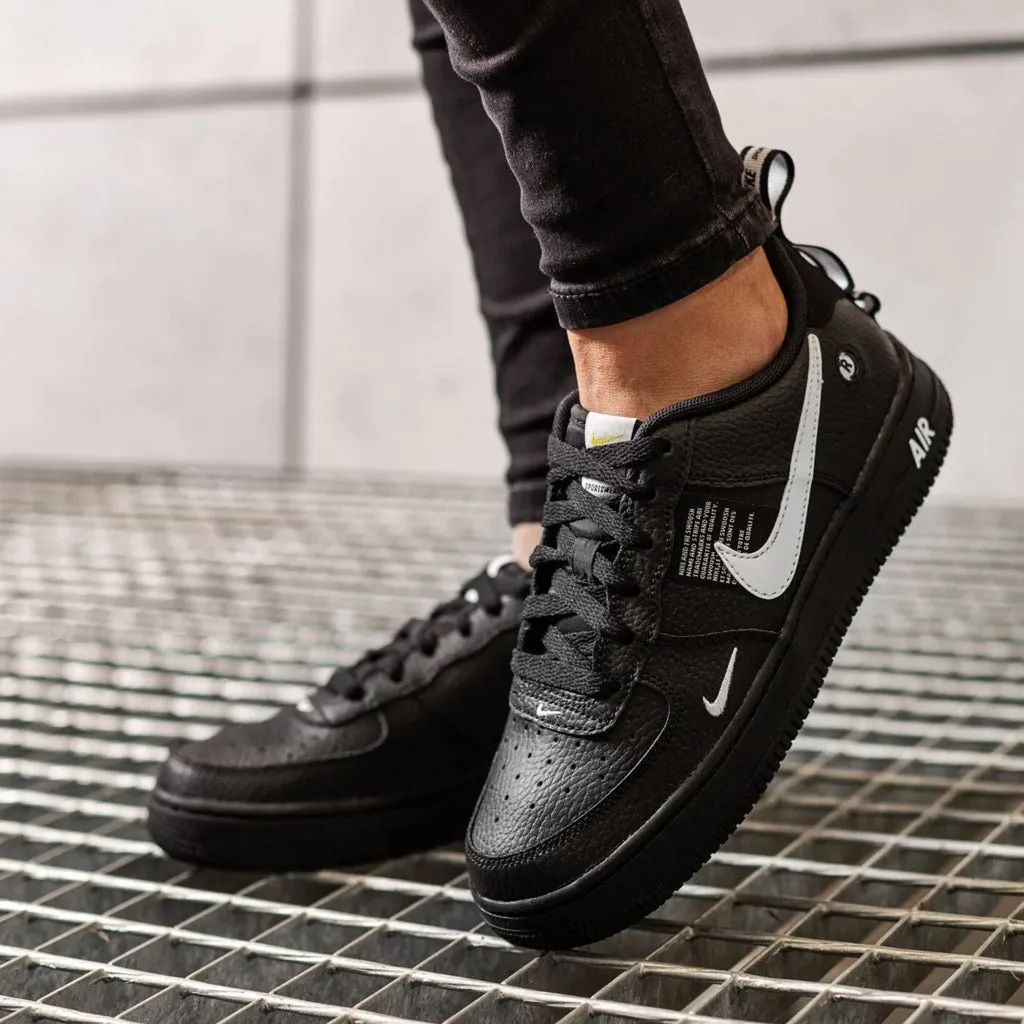 Nike Air Force 1 LV8 Utility GS Black White Yellow AR1708 001