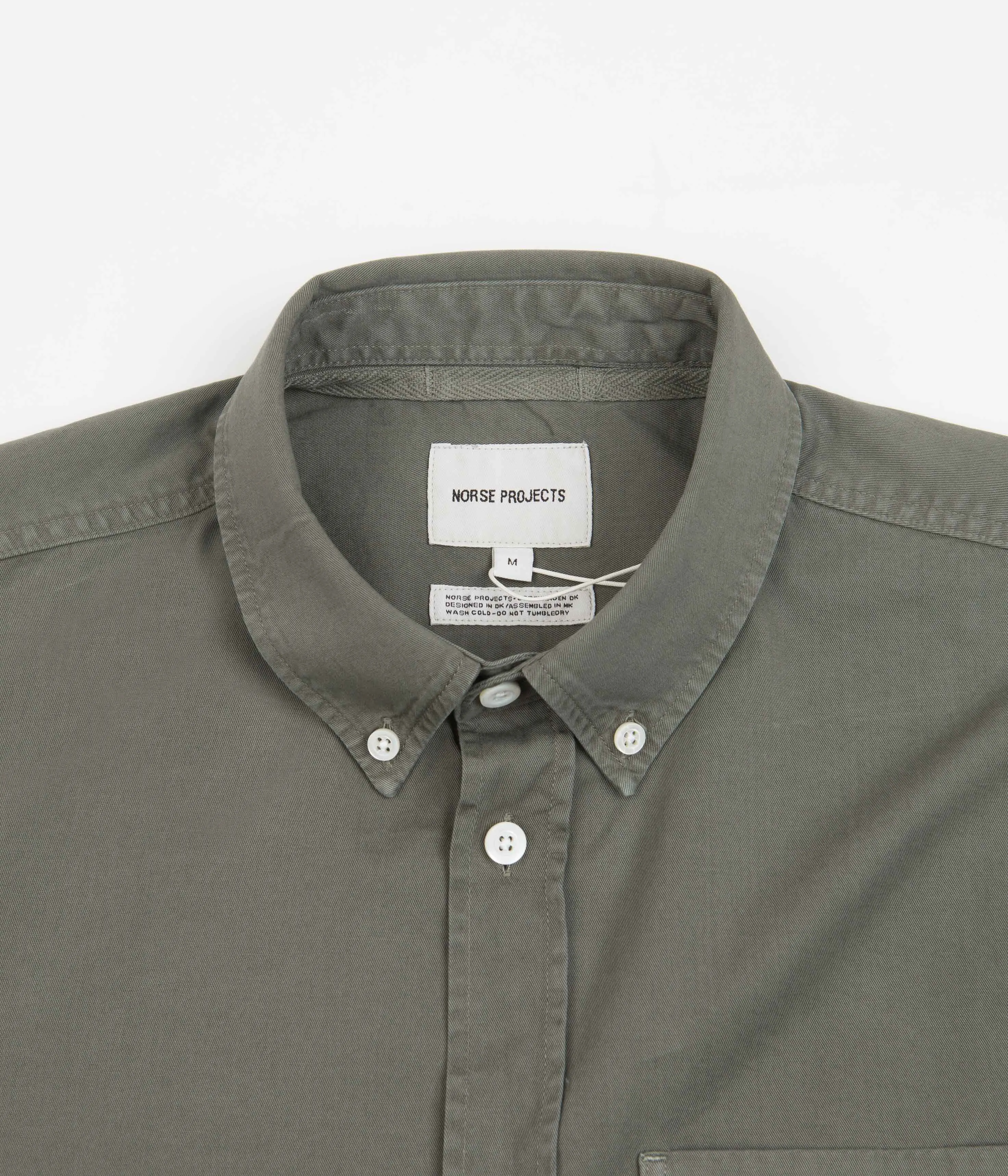 Norse Projects Anton Light Twill Shirt - Dried Sage Green