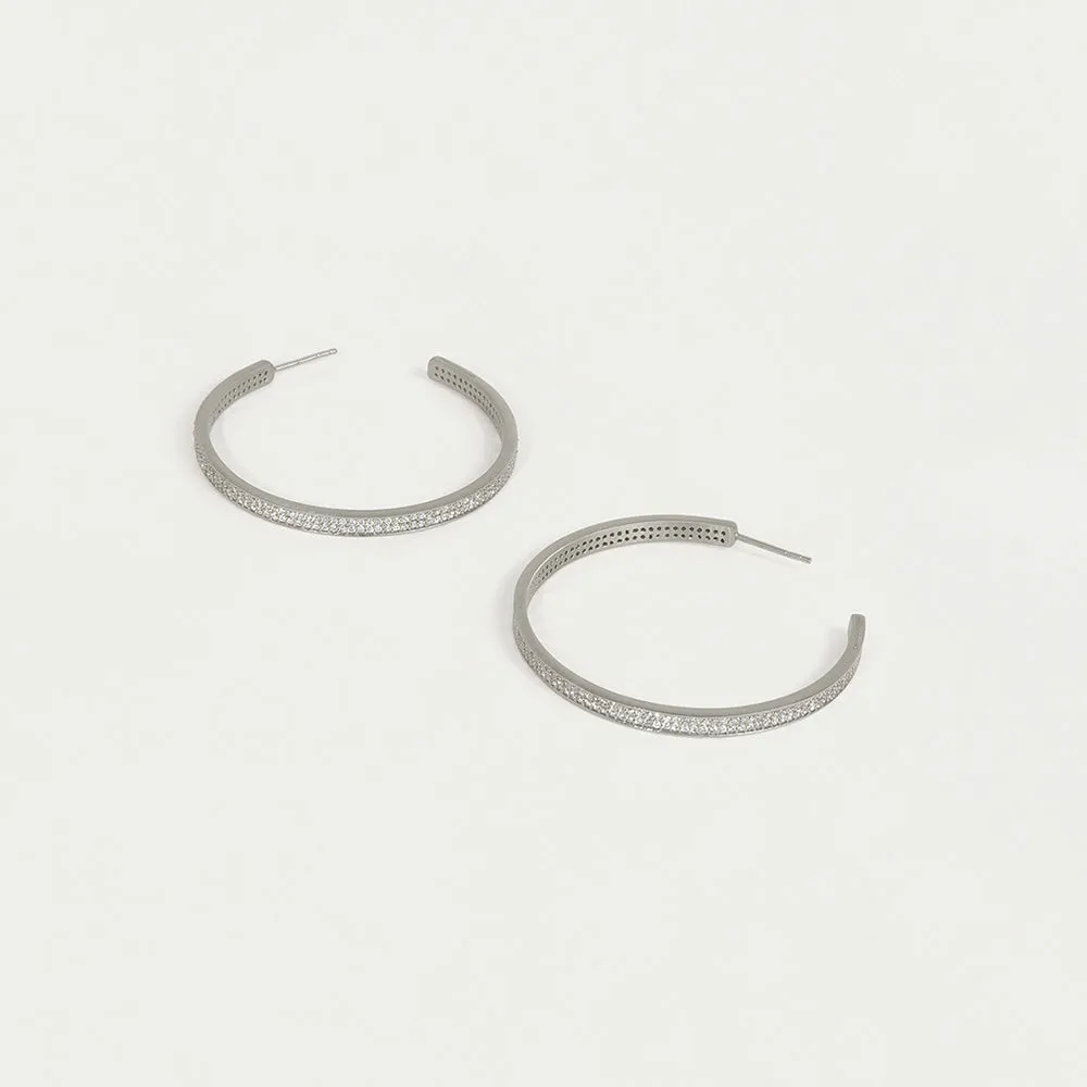 Petit Pavé Midi Hoops