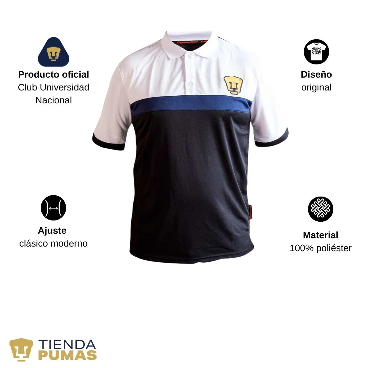 Playera Tipo Polo Hombre Pumas UNAM DGMP312M