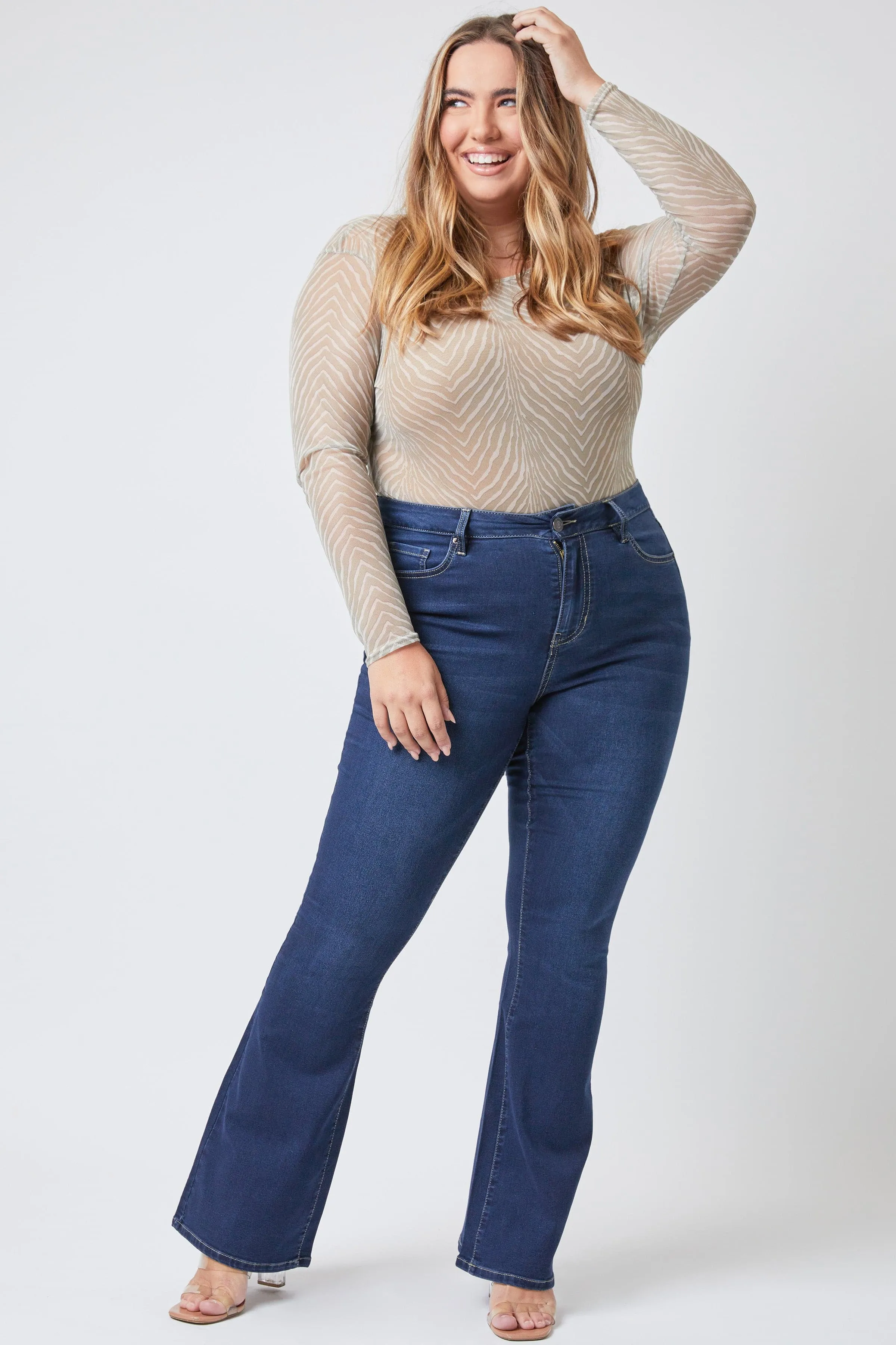 Plus Size Women's Essential HyperDenim Flare Jeans