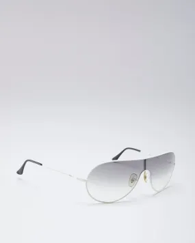 Ray Ban White Rimmed Aviator Sunglasses