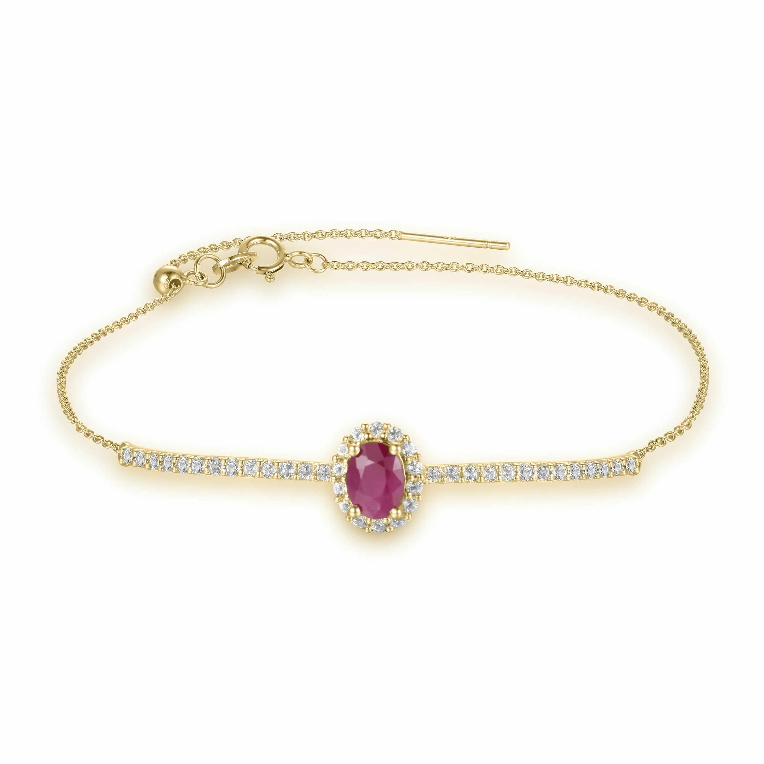 Ruby Solitiare Bracelet