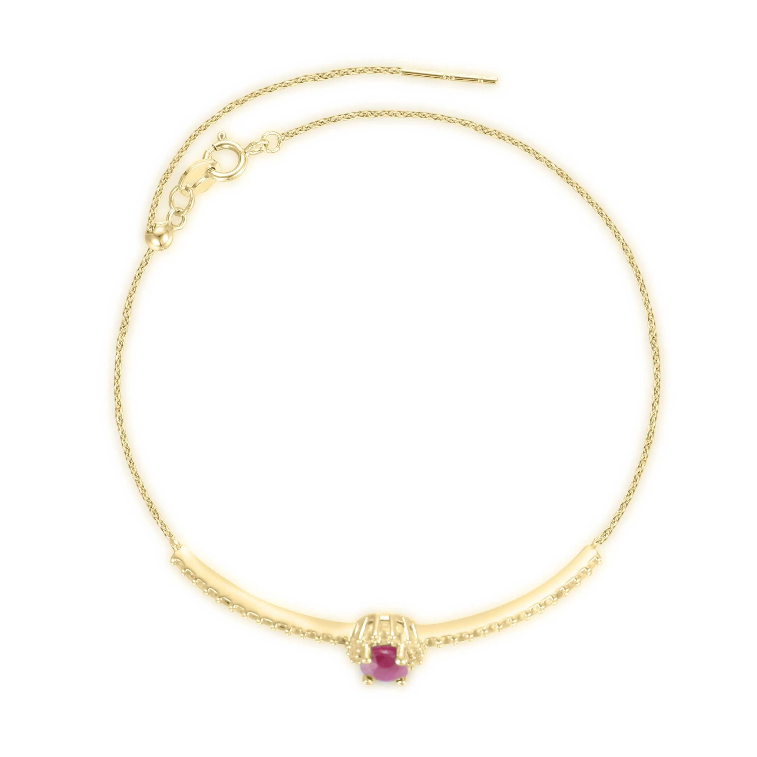 Ruby Solitiare Bracelet