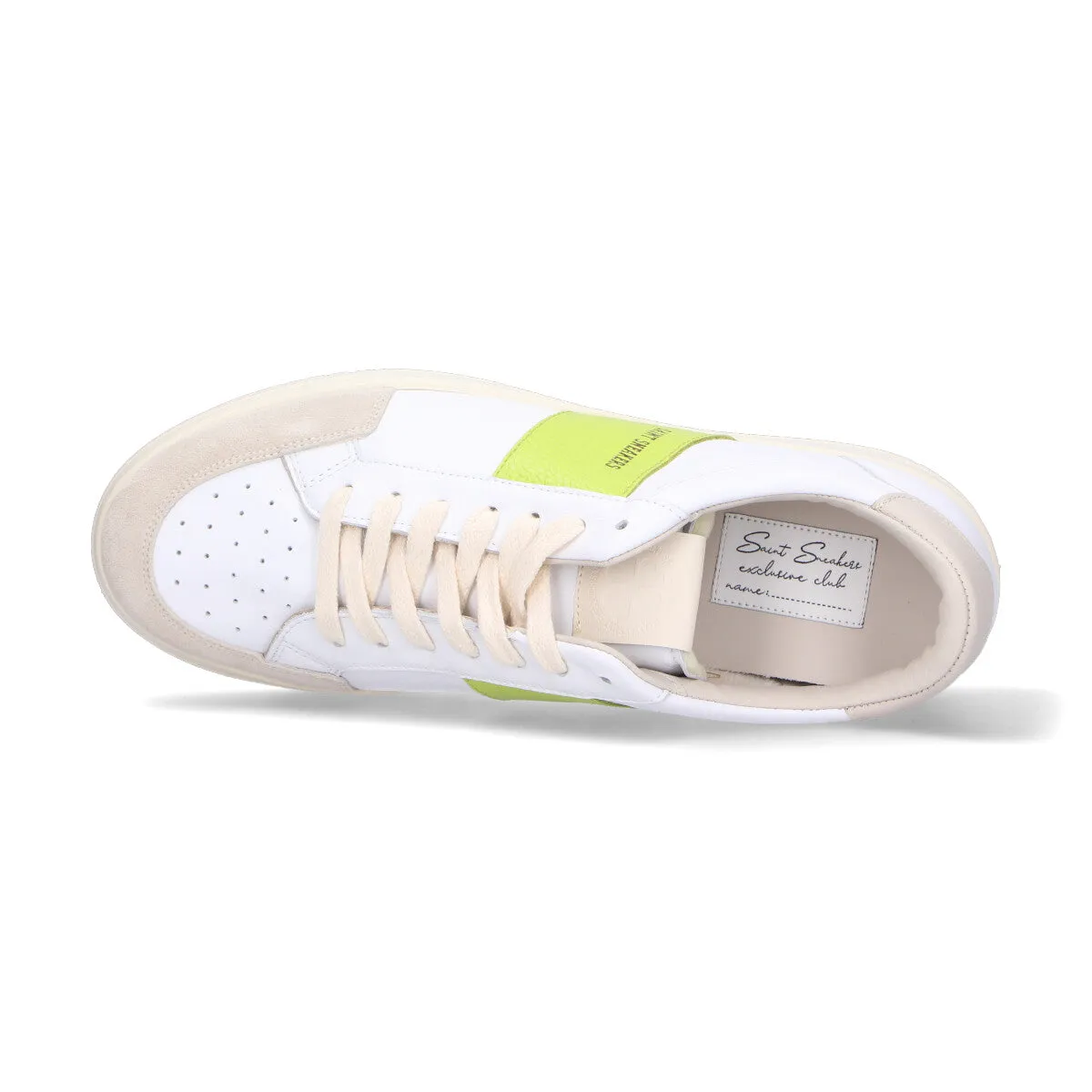 Saint sneakers sail in pelle-camoscio bianche