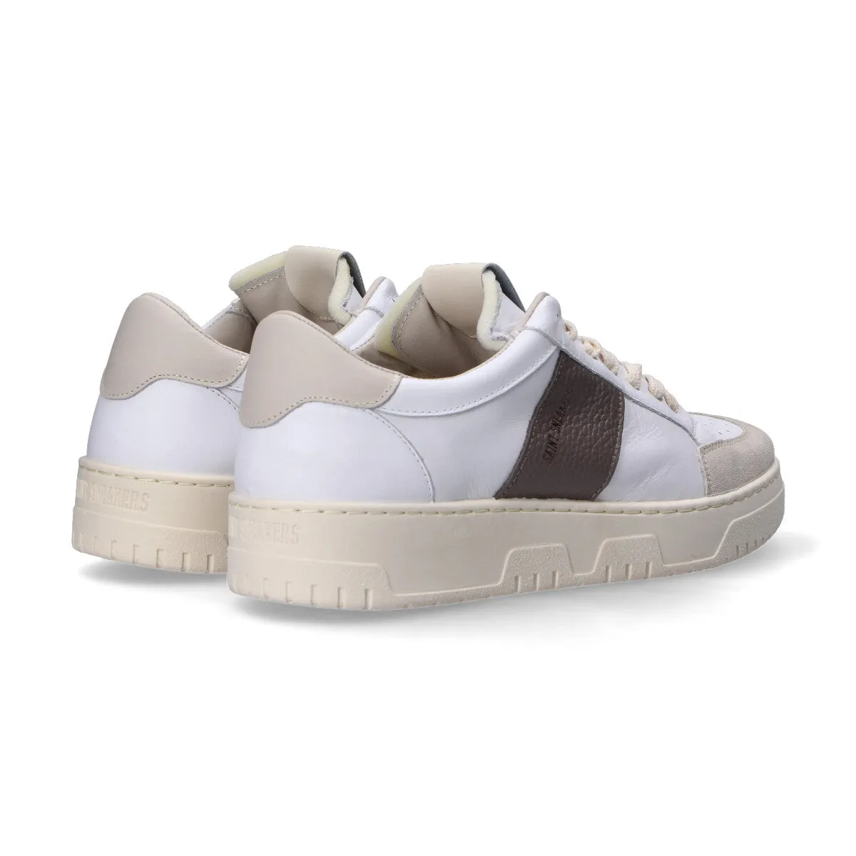 Saint sneakers sail in pelle-camoscio bianche