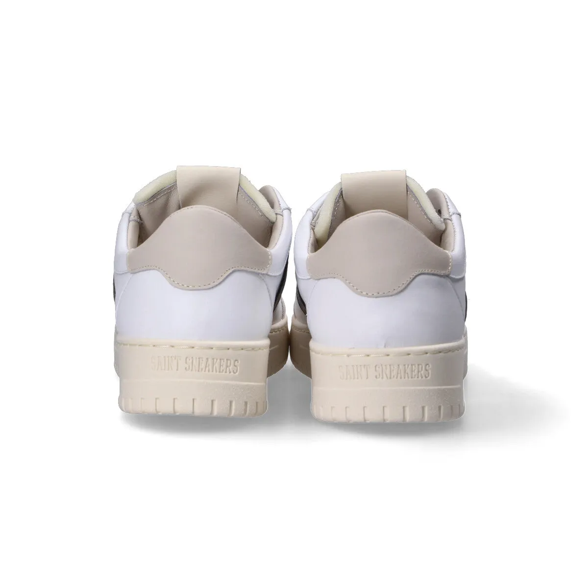 Saint sneakers sail in pelle-camoscio bianche