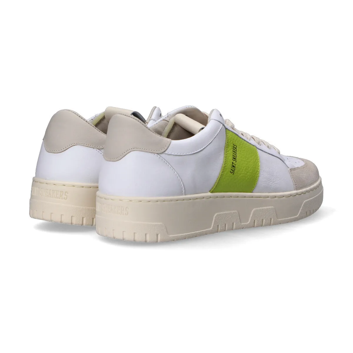 Saint sneakers sail in pelle-camoscio bianche