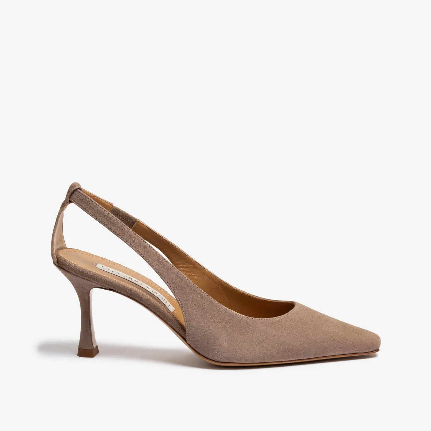 Sand women's suede sling back décolleté