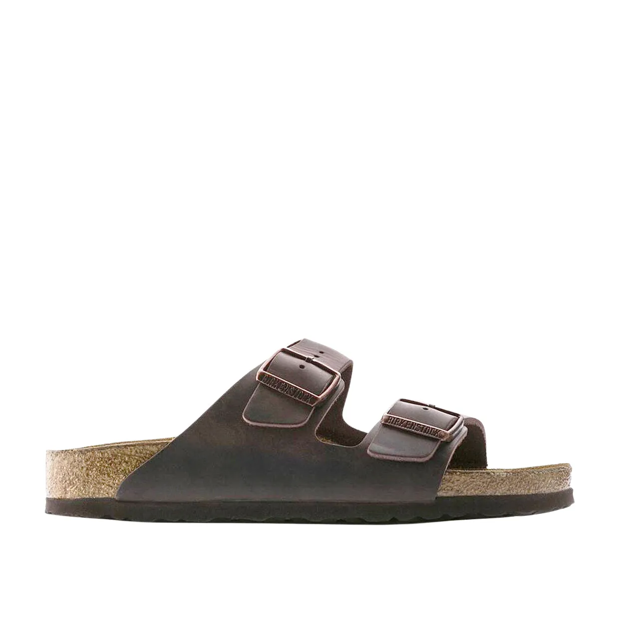 Sandali Uomo Birkenstock Arizona Plantare Morbido Pelle Oliata Marrone