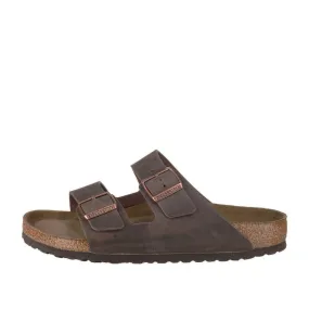 Sandali Uomo Birkenstock Arizona Plantare Morbido Pelle Oliata Marrone