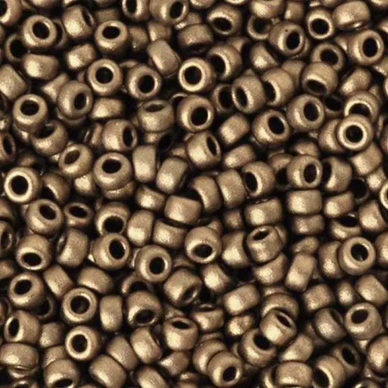 Seed Beads-11/0 Round-2006 Matte Metallic Bronze-Miyuki-16 Grams