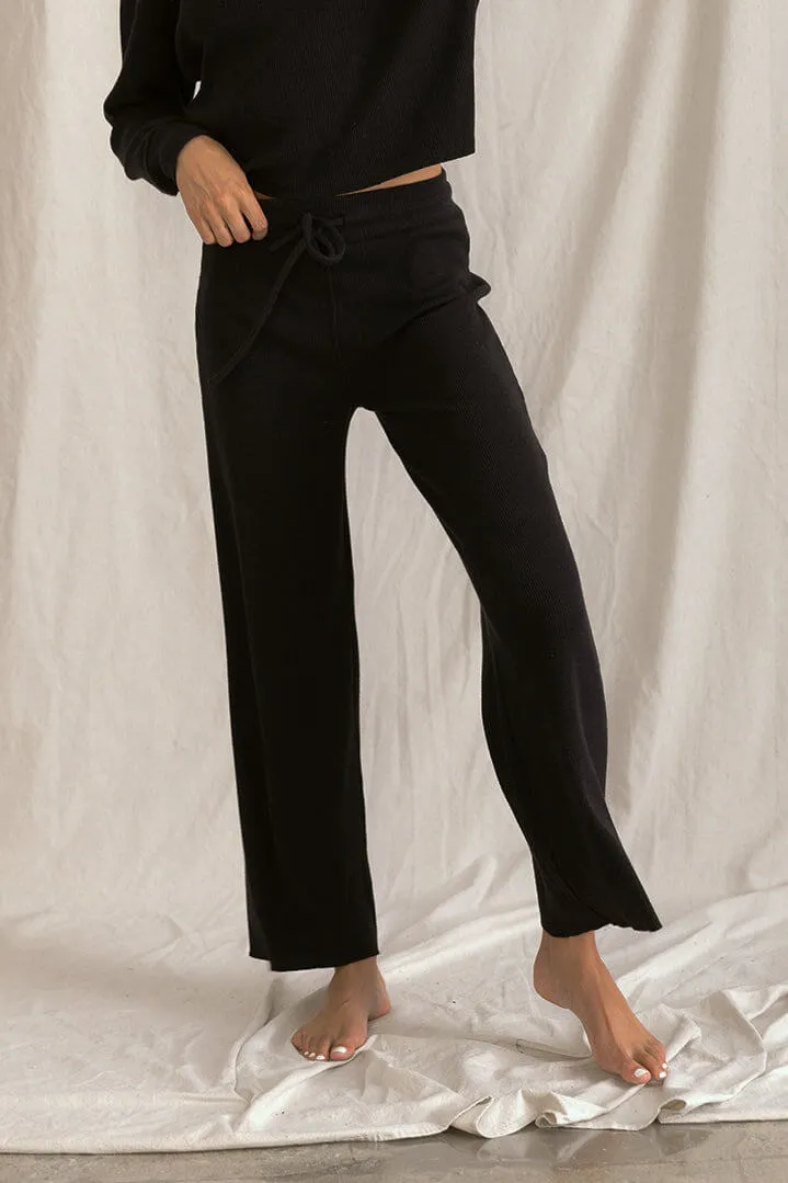 Selena Wide Leg Rib Pant