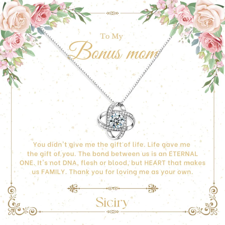 Siciry To Bonus Mom-Knot Necklace-Red Apple Box