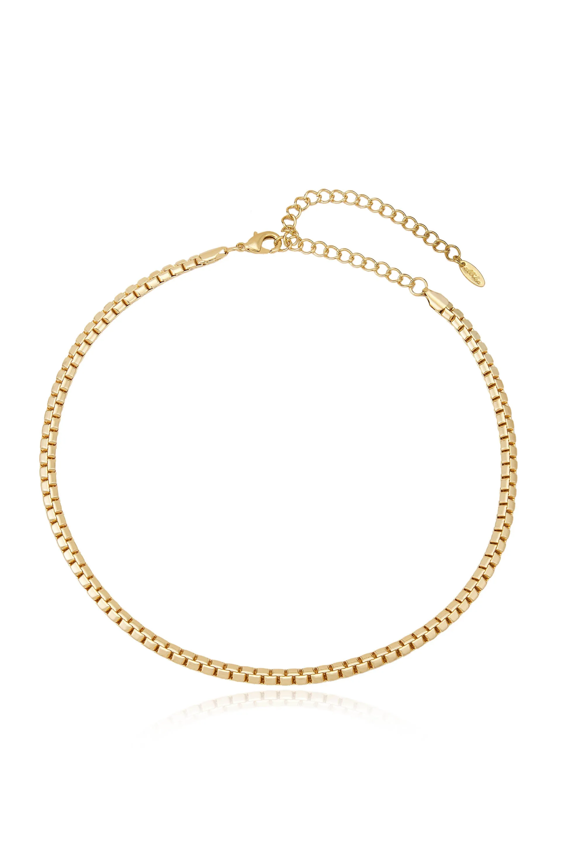 Single Rolo Chain 18k Gold Plated Necklace