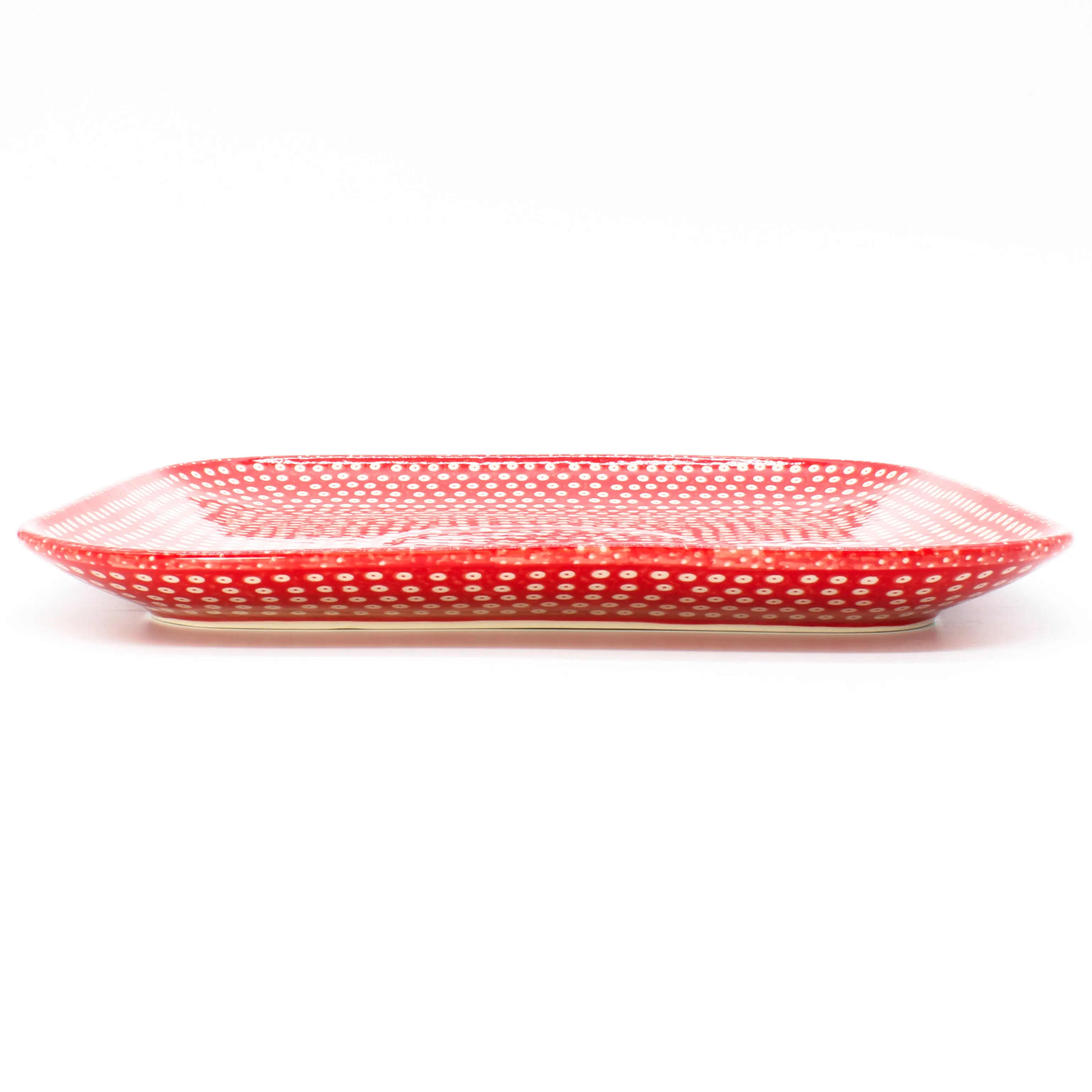 Square Sushi Platter 11 in Red Elegance