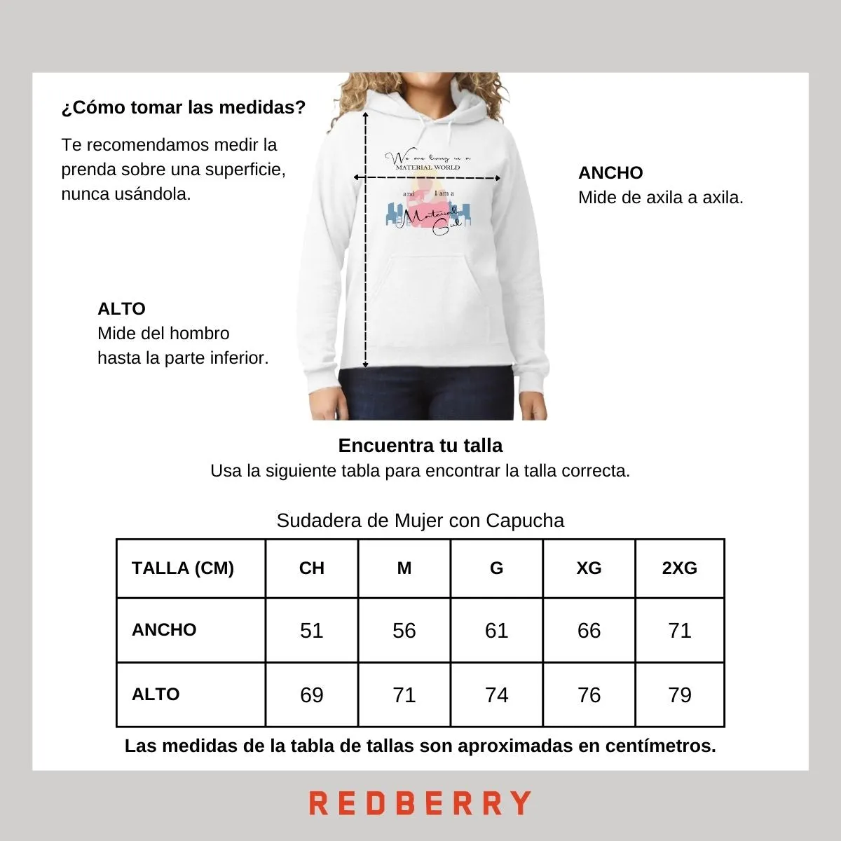 Sudadera para Mujer Hoodie Material girl