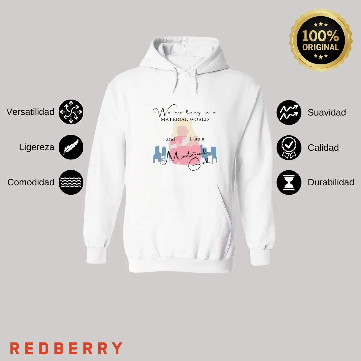 Sudadera para Mujer Hoodie Material girl