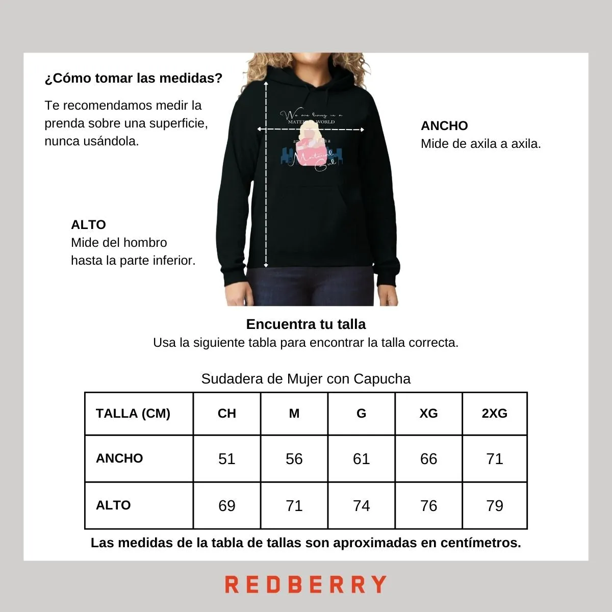 Sudadera para Mujer Hoodie Material girl