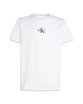 T-Shirt Uomo Calvin Klein Monologo Regular Tee Bianco