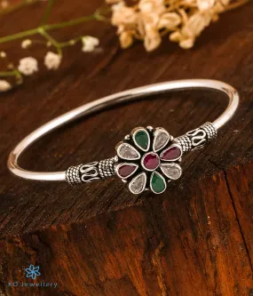 The Palash Silver Openable Gemstone Bracelet