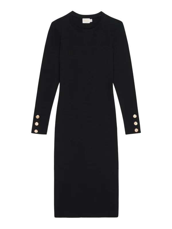 THEO CONTRAST MIDI WITH GOLD BUTTONS - NATION