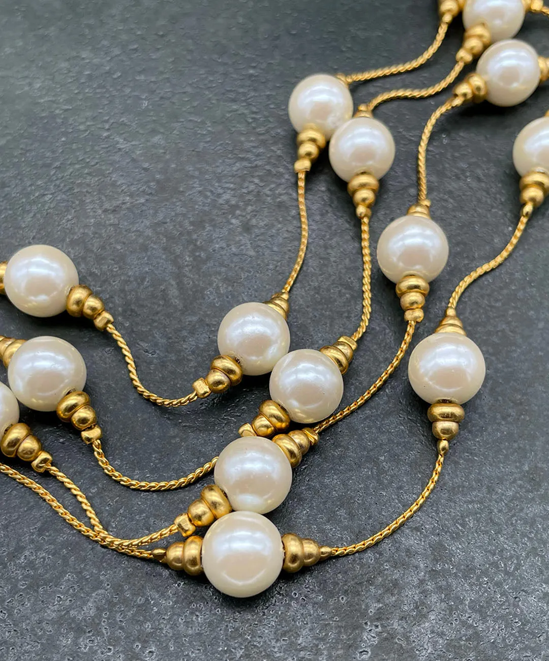 【USA輸入】ヴィンテージ ANNE KLEIN パール ロング ネックレス/Vintage ANNE KLEIN Pearl Long Necklace