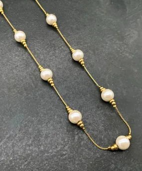 【USA輸入】ヴィンテージ ANNE KLEIN パール ロング ネックレス/Vintage ANNE KLEIN Pearl Long Necklace