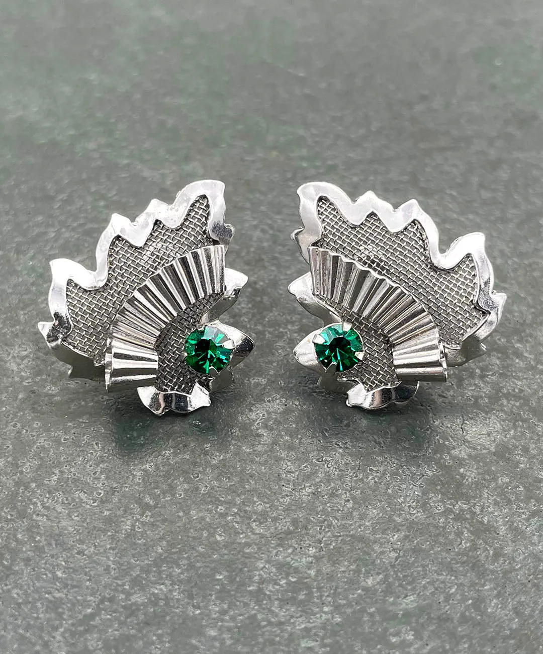 【USA輸入】ヴィンテージ BOND BOYD スターリングシルバー ビジュー イヤリング/Vintage Sterling BOND BOYD Bijou Clip On Earrings