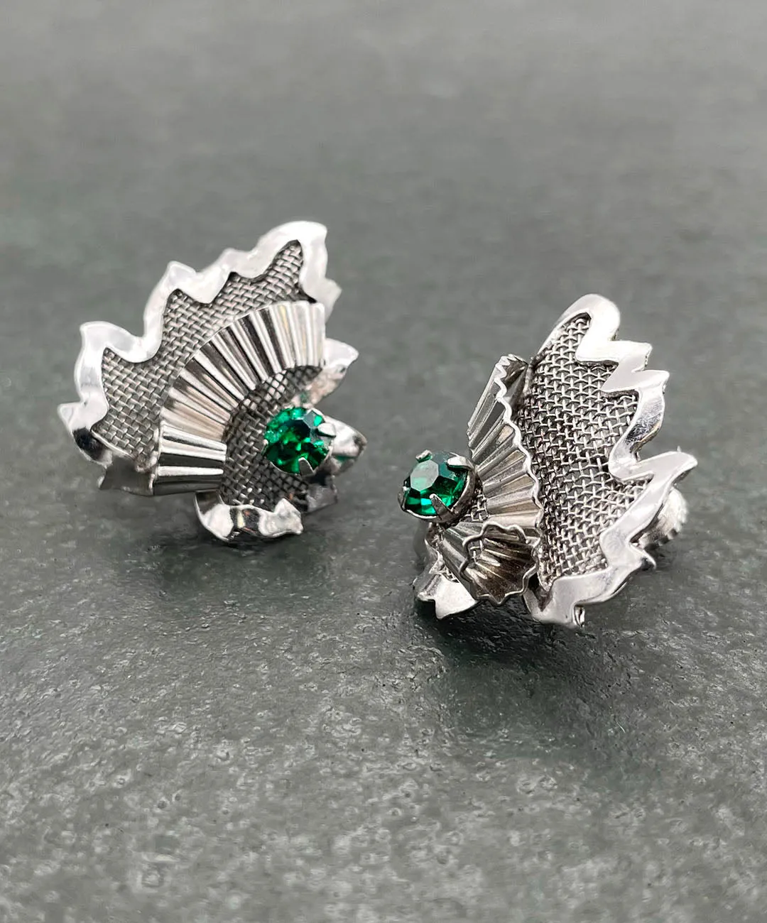 【USA輸入】ヴィンテージ BOND BOYD スターリングシルバー ビジュー イヤリング/Vintage Sterling BOND BOYD Bijou Clip On Earrings