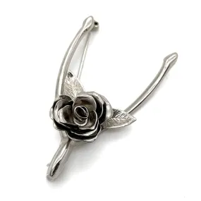 【USA輸入】ヴィンテージ CORO ウィッシュボーン ローズ ブローチ/Vintage CORO Wish Bone Rose Brooch