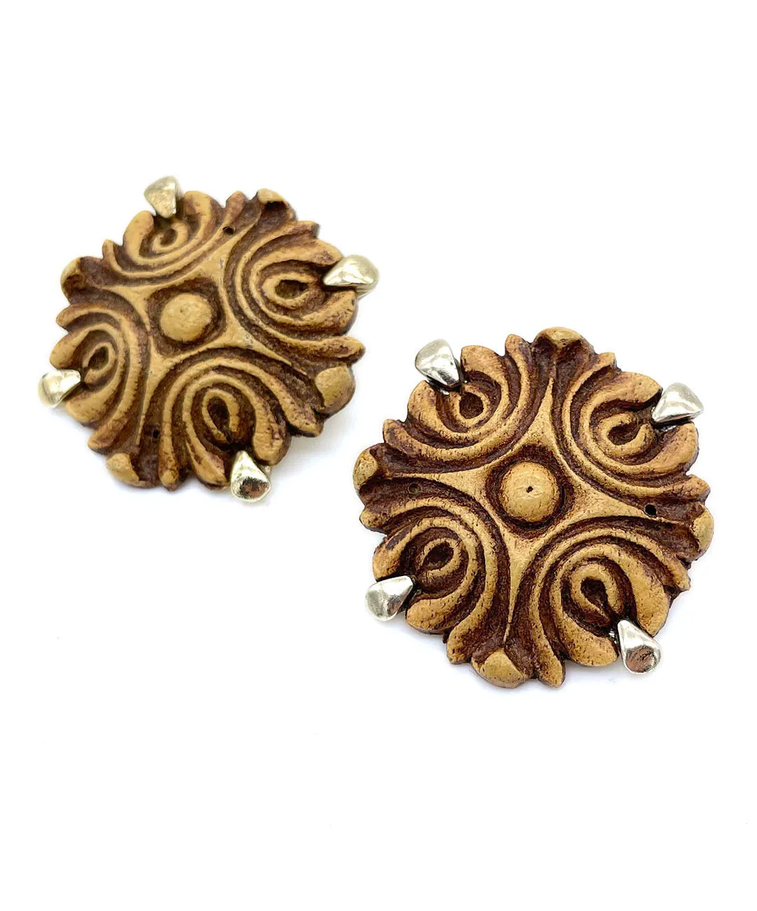 【USA輸入】ヴィンテージ SELINI アブストラクトモチーフ イヤリング/Vintage SELINI Abstract Clip On Earrings