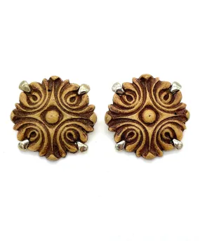 【USA輸入】ヴィンテージ SELINI アブストラクトモチーフ イヤリング/Vintage SELINI Abstract Clip On Earrings