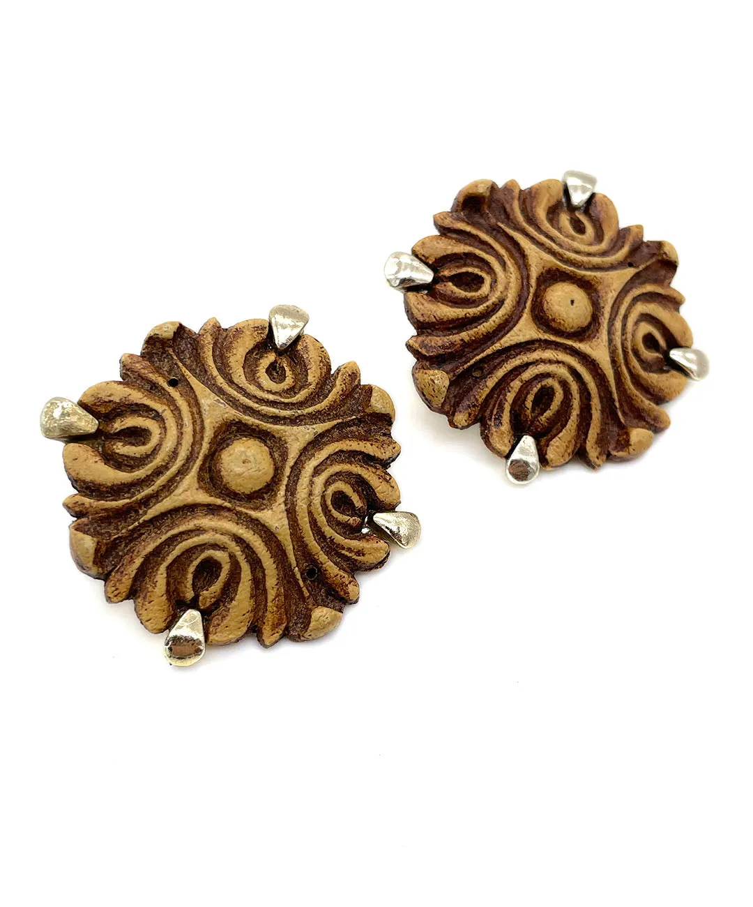 【USA輸入】ヴィンテージ SELINI アブストラクトモチーフ イヤリング/Vintage SELINI Abstract Clip On Earrings